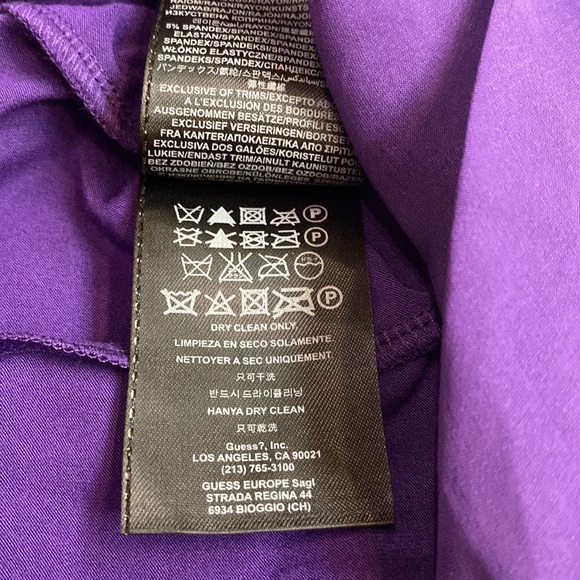 GUESS by Marciano Hudson Purple Silk Bodysuit Size Medium - Picture 10 of 10